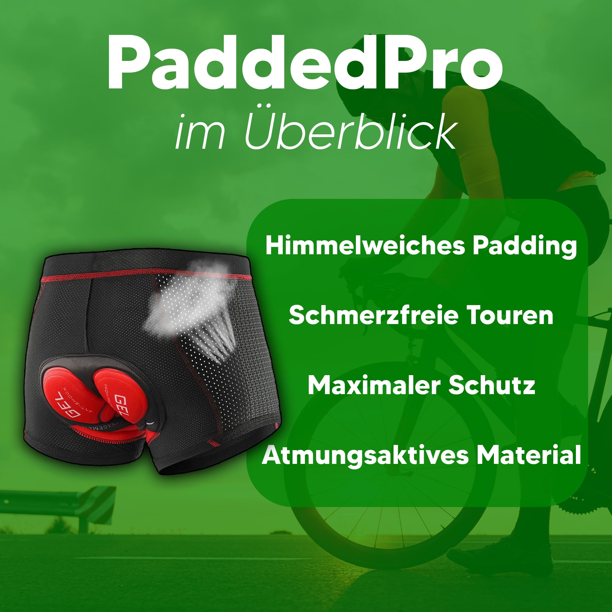 Padded Pro™ - Ergonomische Radfahr-Shorts